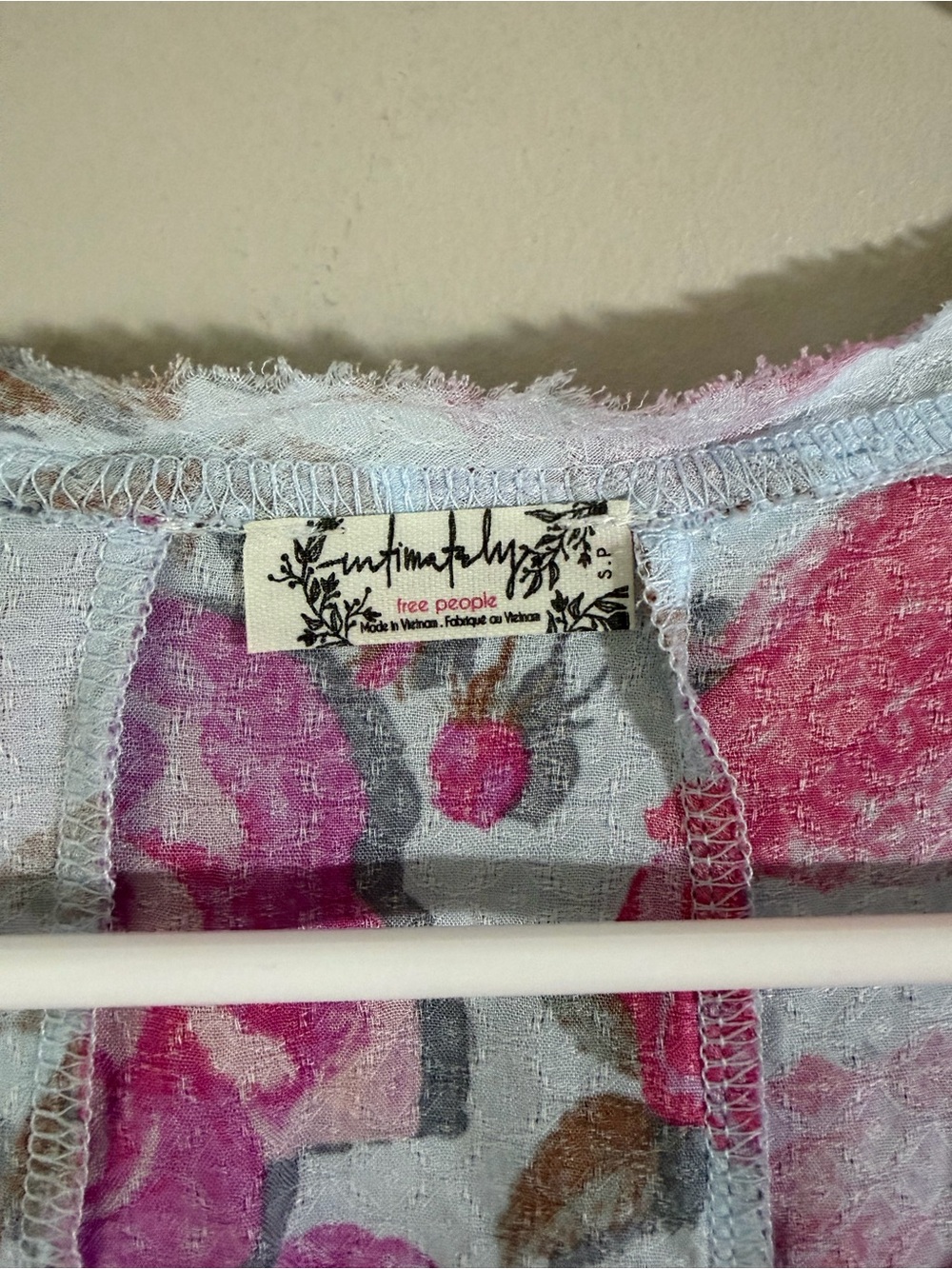 NWT Intimately Free People Everything’s Rosy Bodysuit‎ in Icy Blue/ Pink Small - Picture 5 of 7